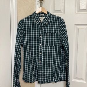 Abercrombie & Fitch Dark Green Checkered Shirt